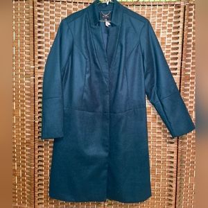 H by Halston Long Fitted Coat, Size 18W
